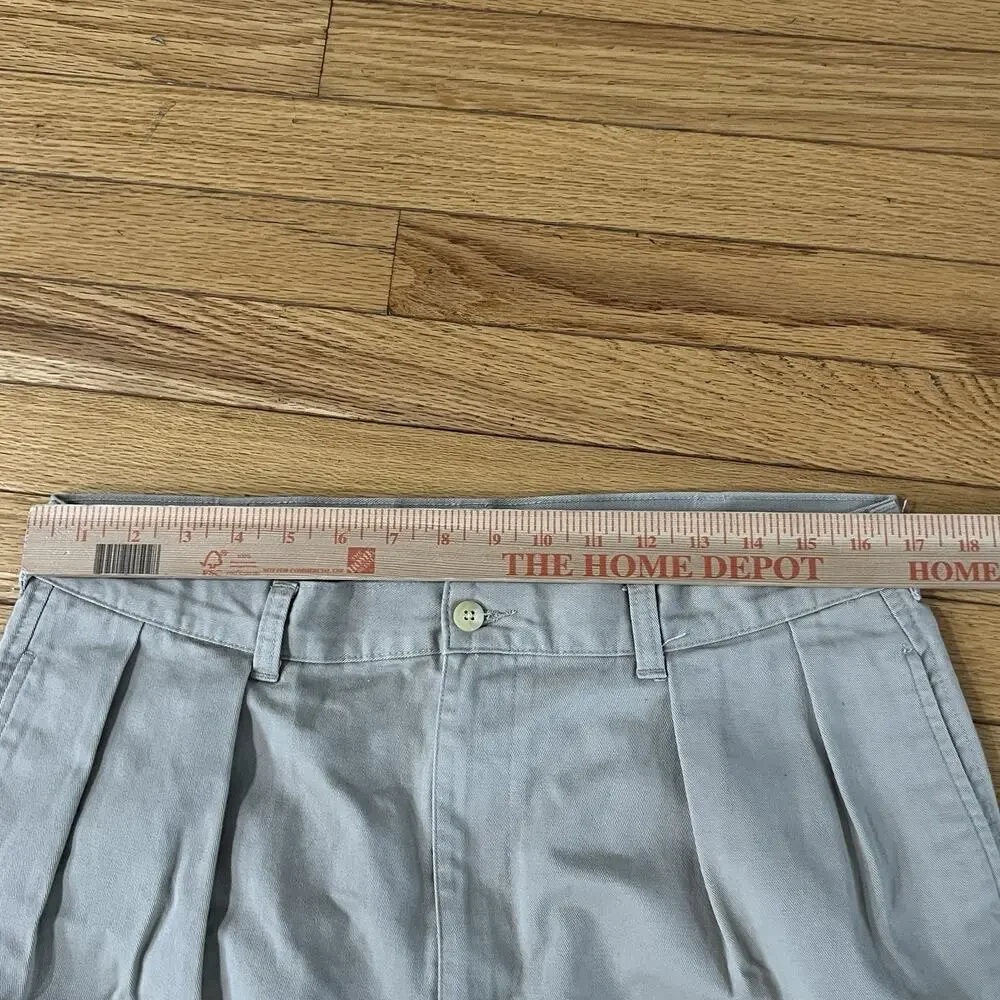 VTG Polo Ralph Lauren Andrew Style Pant Khaki Pleated Chino Dress Pants 34x30